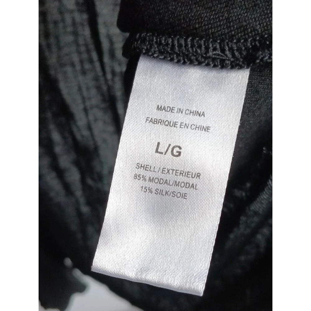 Theory Black Silk Blend Long Open Cardigan - Picture 3 of 4